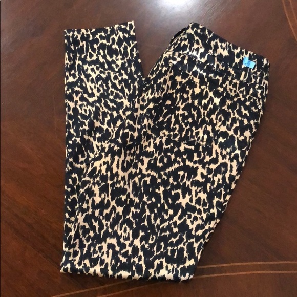 Cache Pants - Caché Leopard Print slim leg dress pants 8